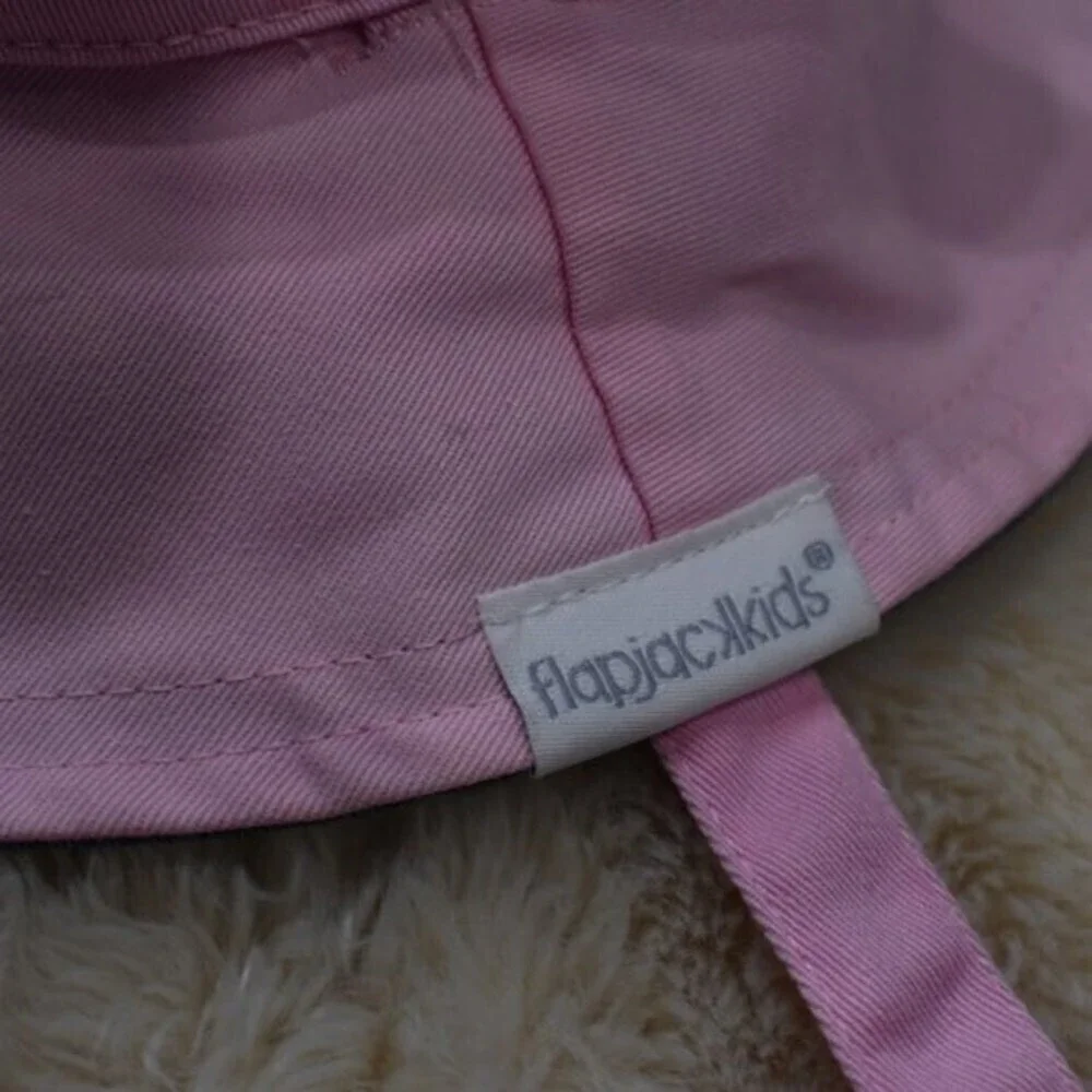 Girls Horse Reversable Bucket Hat Pink Blue Summer Beach Sun Cap